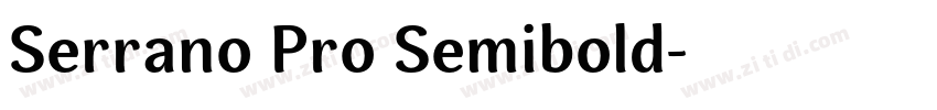 Serrano Pro Semibold字体转换